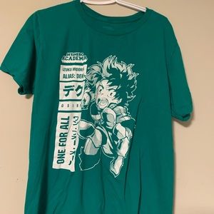 My hero academia anime green deku shirt